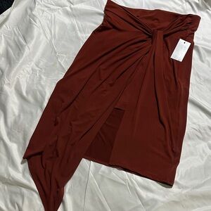Nine West Asymmetrical Brown Skirt